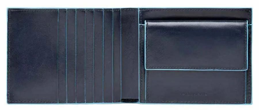 Кошелек мужской Piquadro Blue Square, кожа натуральная, синий  [pu1239b2r/blu2]